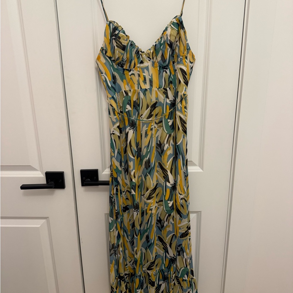 Hello Molly Vibrant Abstract Maxi Dress